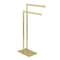 Kingston Brass Pedestal Dual Towel Rack, Brushed Brass SCC3097 - alternate 1
